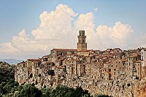 Blick auf Pitigliano
