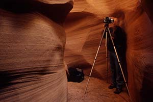 Fotograf im Antilope-Canyon